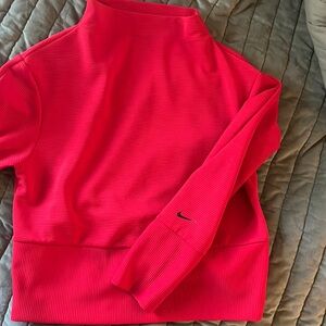 Women’s dri fit nike top   Red mock neck